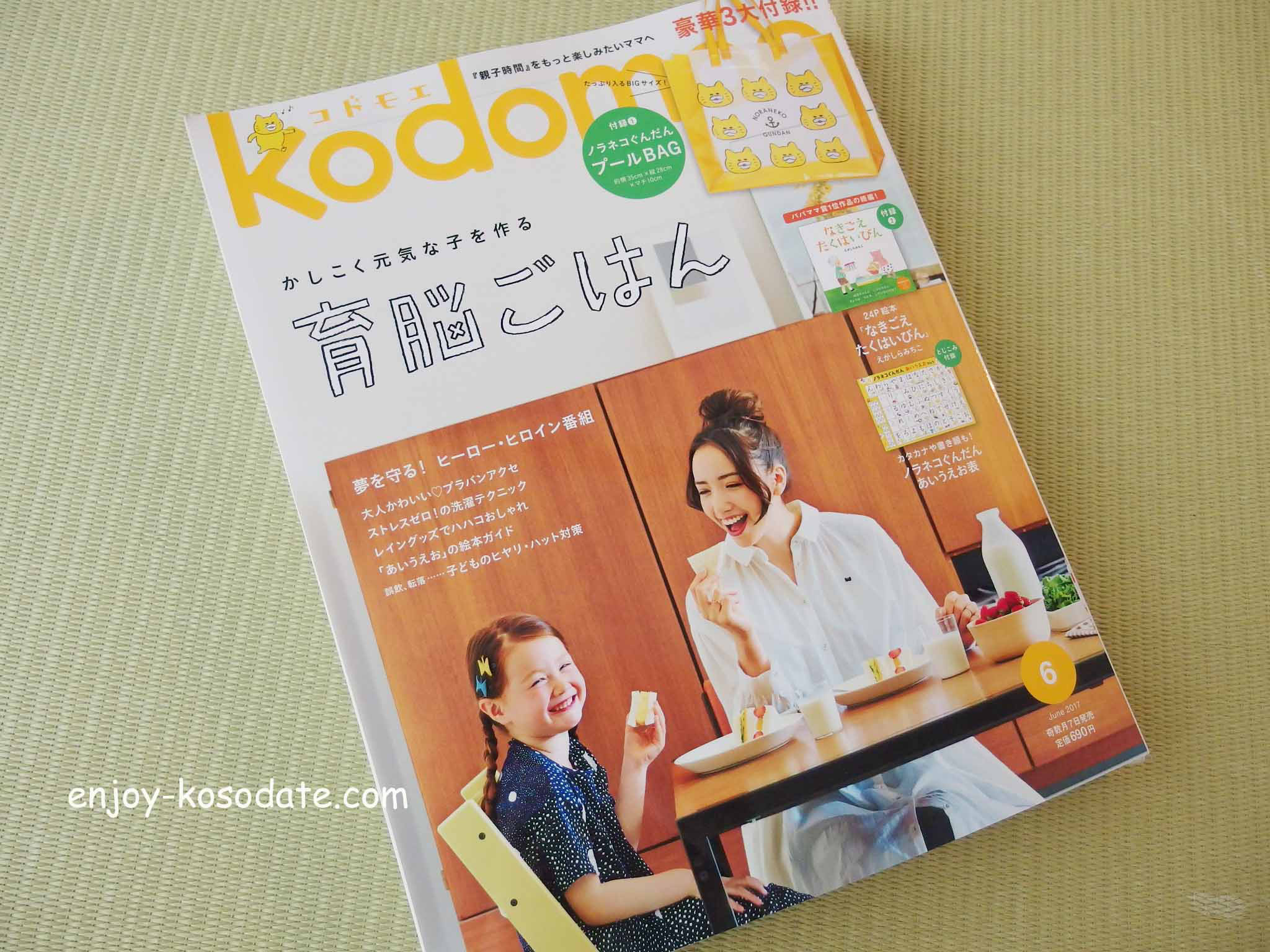 プールバッグや絵本など豪華付録が嬉しい Kodomoe コドモエ 6月号を購入してみました エンジョイ子育て生活